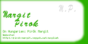 margit pirok business card